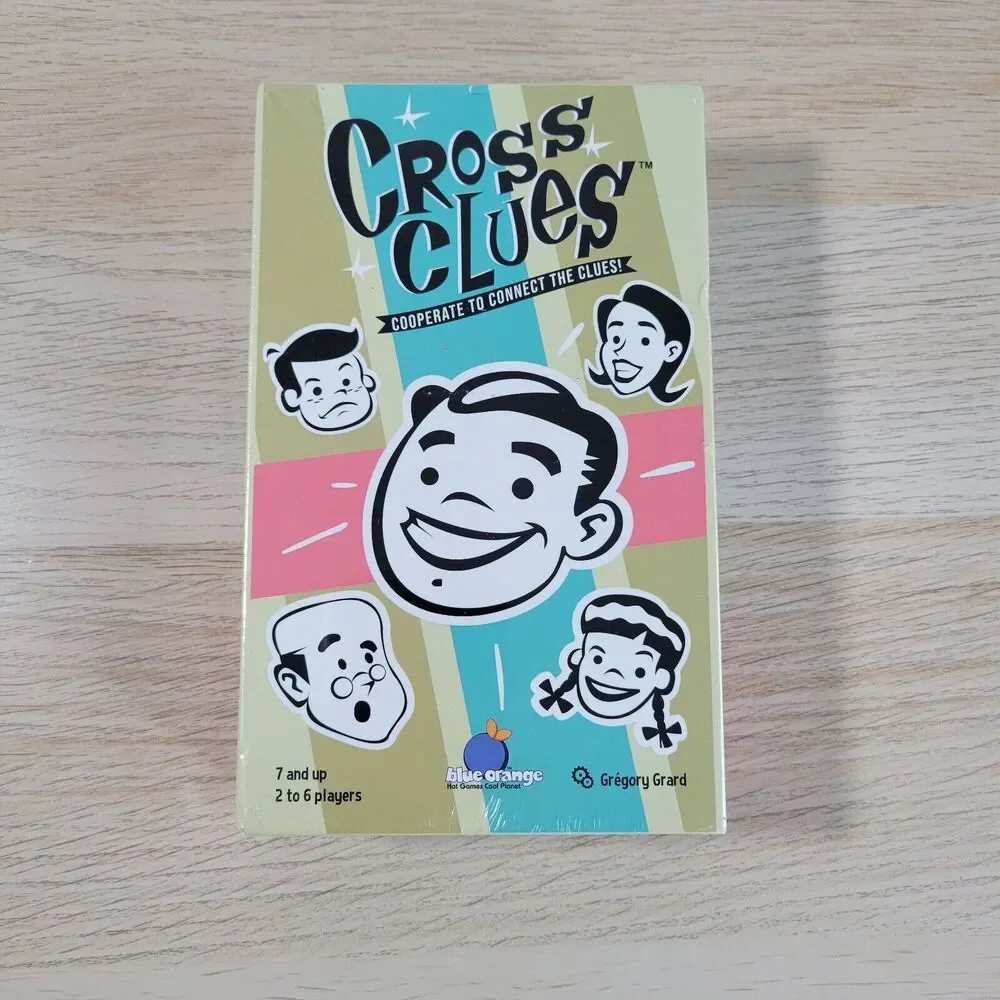 Cross Clues Card Game Cooperate To Connect Clues Blue Orange Co-Op Family NEW